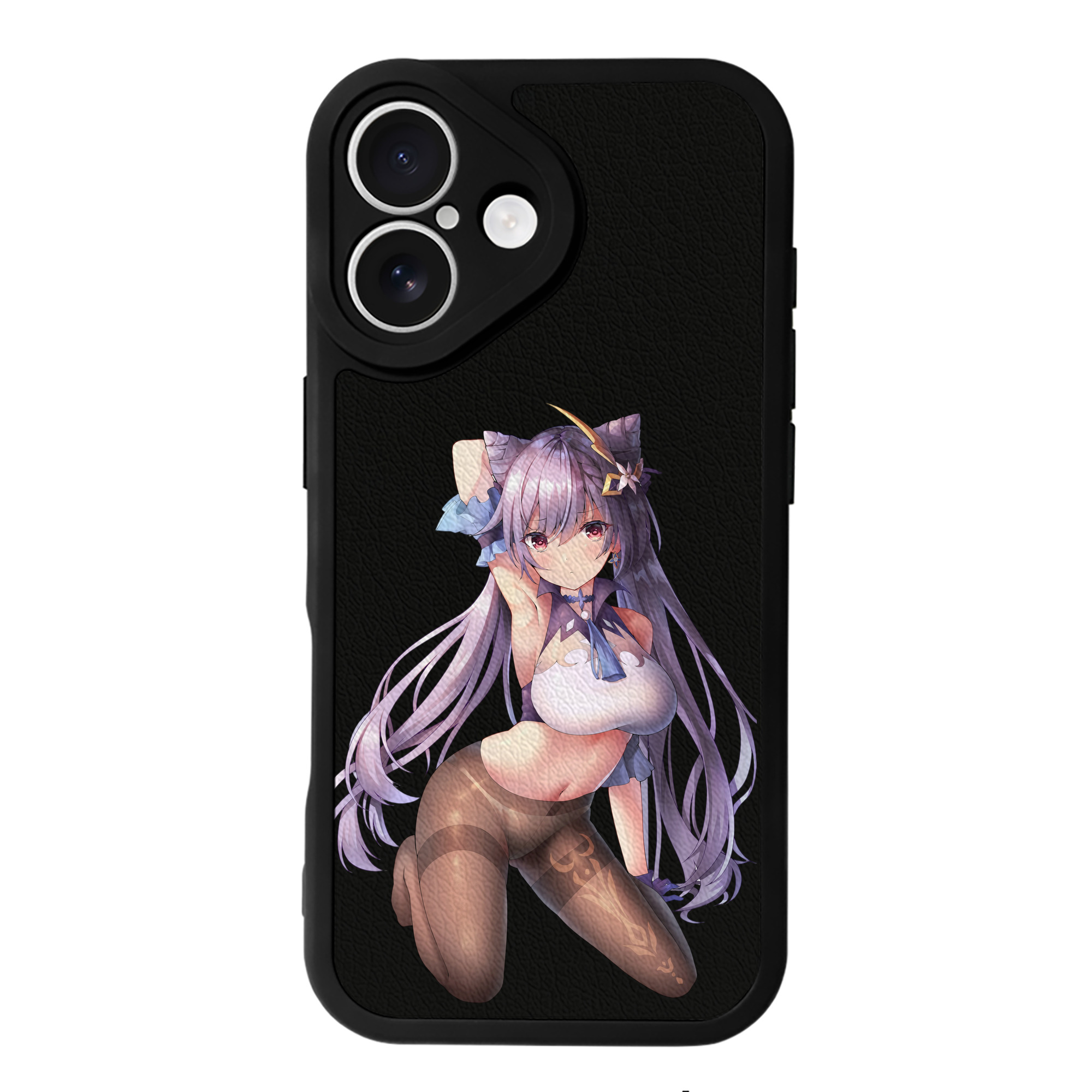 げんし神 刻晴 こくせい genshin Kokusei 【iPhone 16シリーズ対応】シリコンスマホケース（レザー調） 材質：シリコン